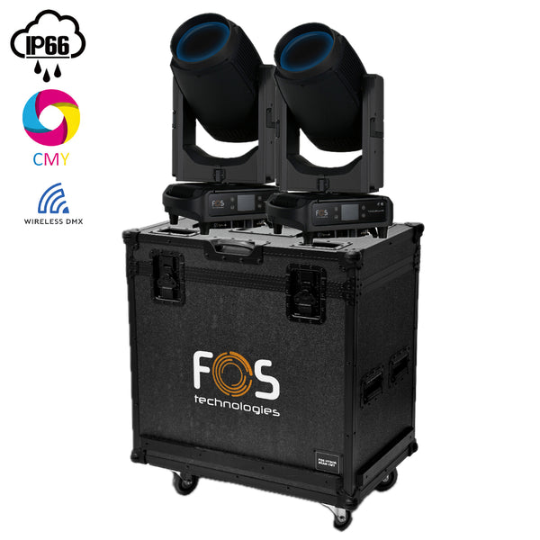 FOS Hydor Beam CMY IP66 Tour Set – Pair with Flight Case