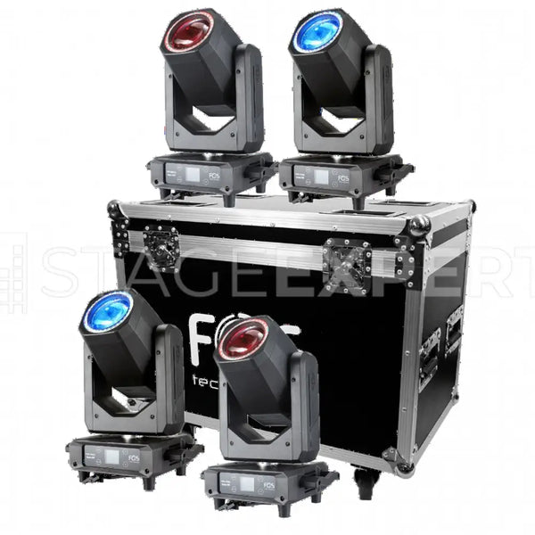 FOS Infinity Beam 300 Tour Set of 4 with Flightcase Bundle