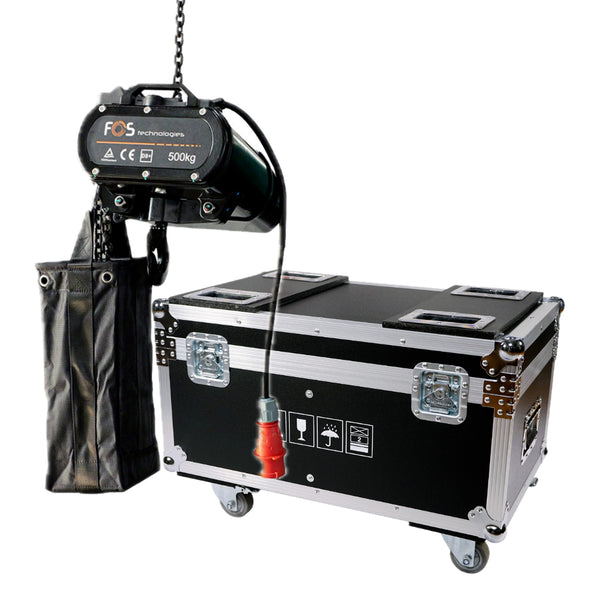 FOS KYRA 500 D8+ Electric Chain Hoist Set – Flight Case