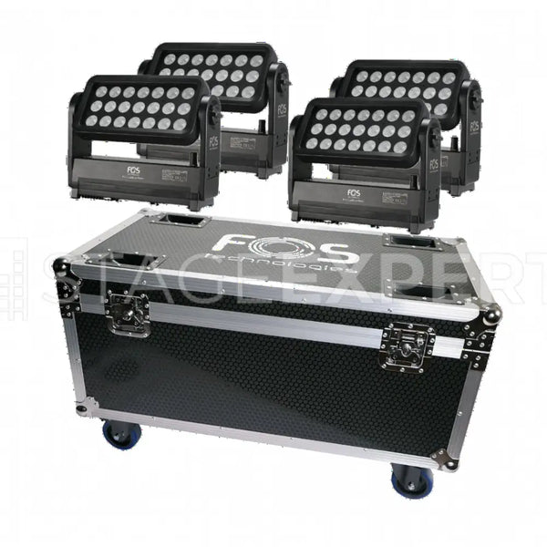 FOS Luminus Polar Tourset 4 IP65 Battery Wall Washer Set
