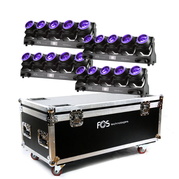 FOS Meteor Tourset 4 Multi‑Beam Moving Head Bars with Case