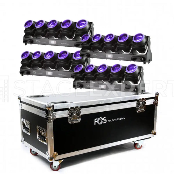 FOS Meteor Tourset 4 Multi‑Beam Moving Head Bars with Case
