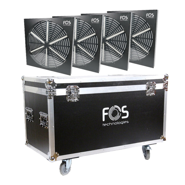 FOS RGB Fan Tour Set – 4 RGB Fans with Flightcase, DMX Control