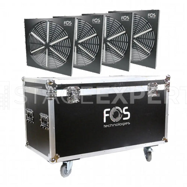 FOS RGB Fan Tour Set – 4 RGB Fans with Flightcase, DMX Control
