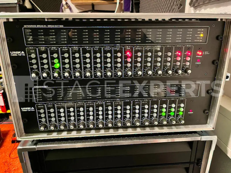 UNiKA NBB-1616 + NBB-1616e Dante 32x32 I/O Stagebox