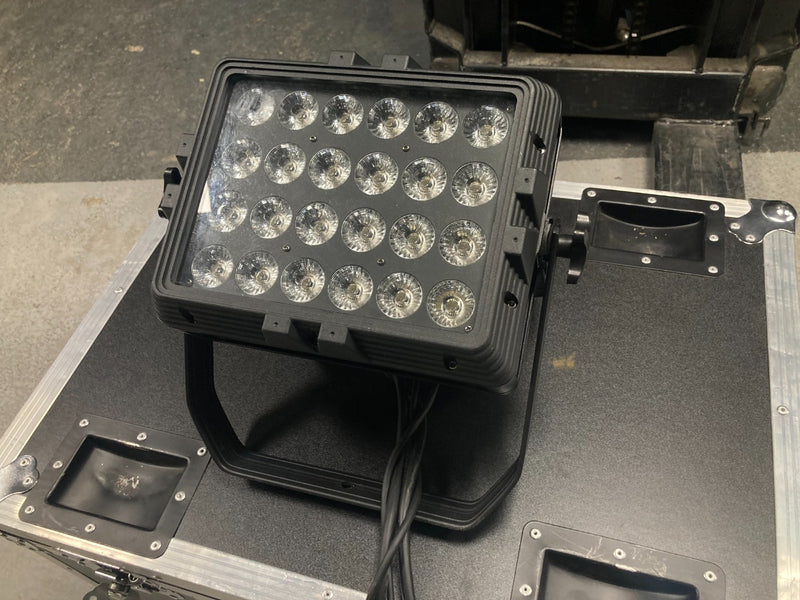 LED Outdoor Floodlights Set 24x18W RGBWA+UV – 4pc with Case