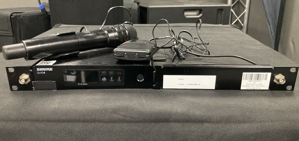 Shure QLXD4E H51 Funkstrecke inkl. Taschender und Handsender mit KSM8 Kapsel
