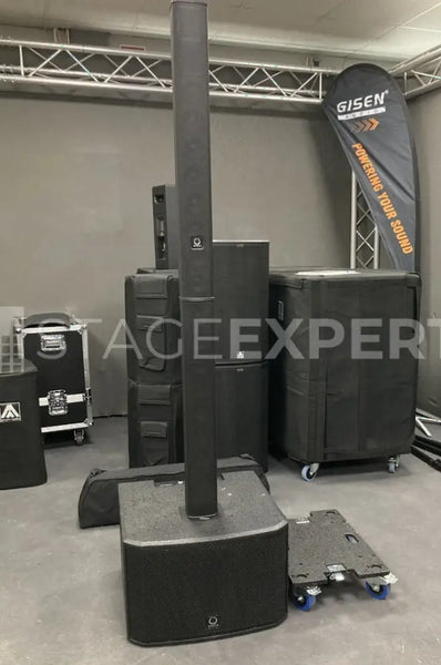 Turbosound IP3000 Active Column PA with Cover & Wheelboard