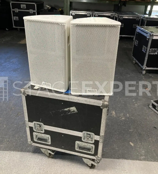 Nexo PS10R2 Pair + Flight Case – White Point-Source Speakers