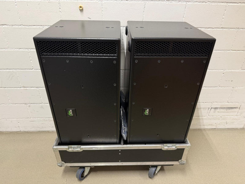 KV2 Audio EX1.2MkII subwoofer pair with wheeled flightcase