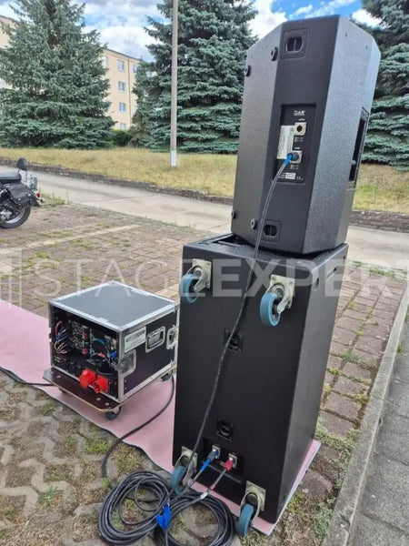 GAE 152TM & 251L PA System with Amp Rack, QSC Amps, DSP