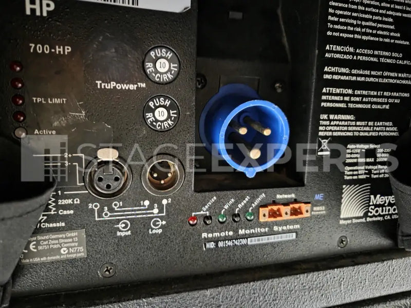 10 x Meyer Sound 700HP (incl. dollies / covers) – no defects