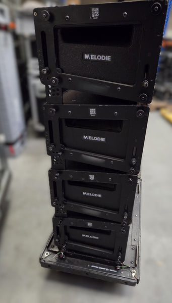 16x Meyer Sound Melodie (incl. 4x MG grids / dollies / covers) – no defects