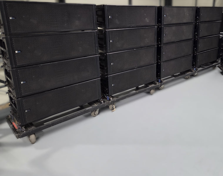 16x Meyer Sound Mica (incl. 4x MG grids / dollies / covers) – no defects