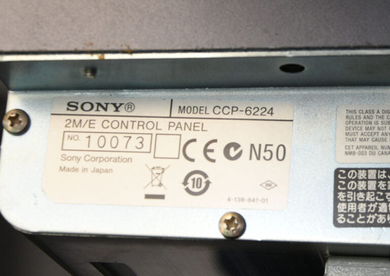 Sony CCP-6224 Camera Control Panel for Studio/OB Workflows