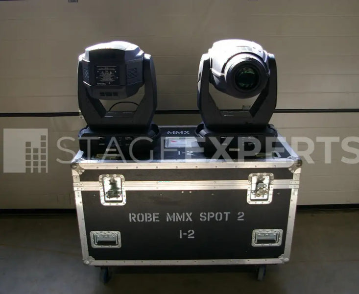 Robe Robin MMX Spot Pair with Case, Clamps & Cables – Ready to Go