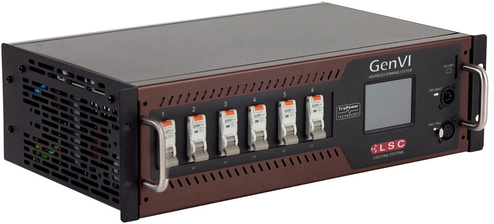 LSC GenVI 6 x 25A Dimmer/TruPower Rack – DMX, RCBO