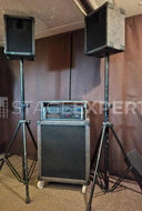 KS Audio SAT 1 PA System Bundle with Sub, Amp & Case