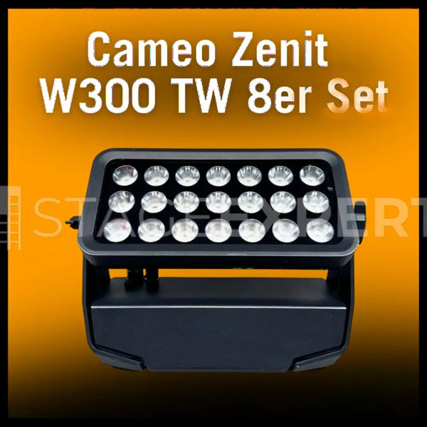 Cameo ZENIT W300 TW 8‑Piece Set with Case | IP65 LED Wash