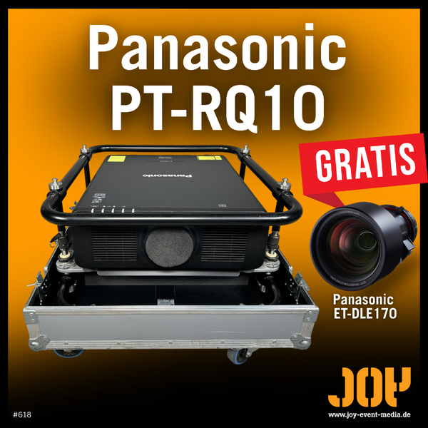 Panasonic PT-RCQ10 Laser Projector + Case, Frame & Lens