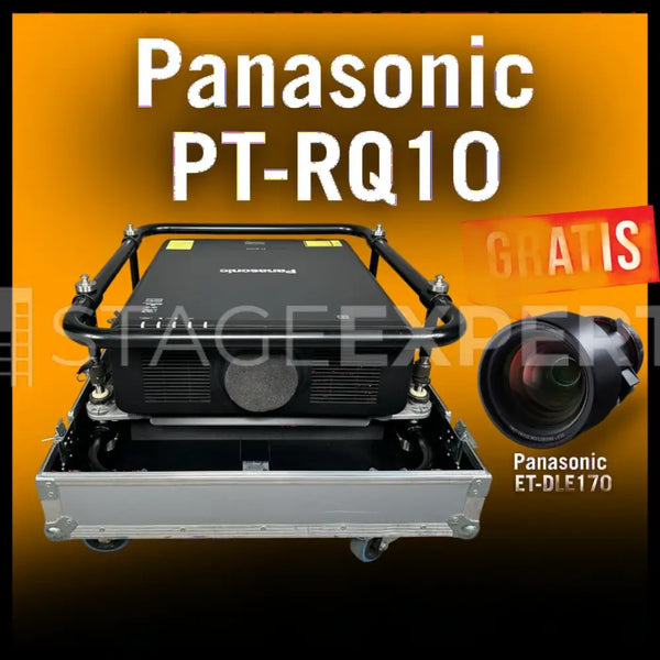 Panasonic PT-RCQ10 Laser Projector + Case, Frame & Lens