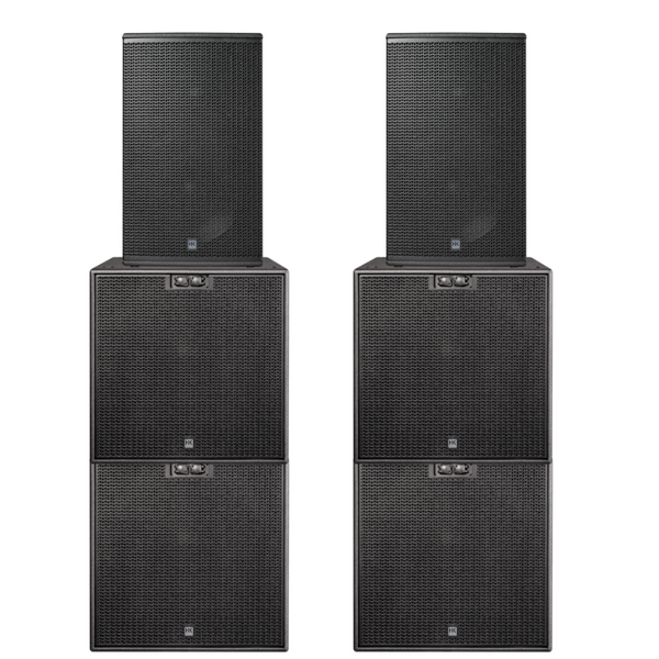 HK Audio Contour X system – 4x CS118 subs, 2x CX15 tops
