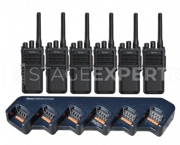 Hytera HP505 UHF Radio Set – 6 Handsets, 6‑Way Charger