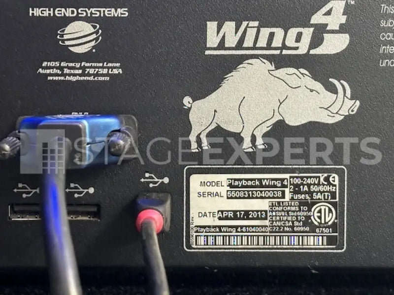 High End Systems Hog 4 Playback Wing – like-new with case