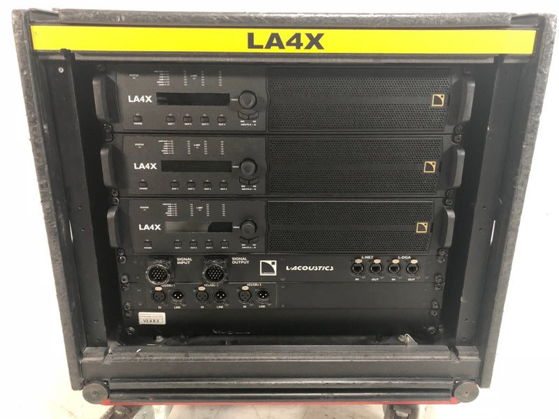 L-Acoustics LA4X Amp Rack: 3x LA4X + LA Power Panel