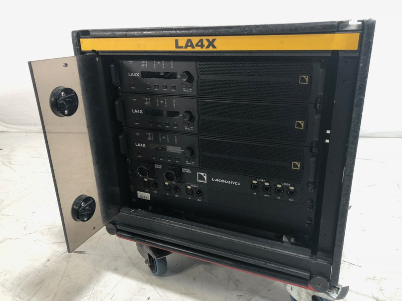 L-Acoustics LA4X Amp Rack: 3x LA4X + LA Power Panel