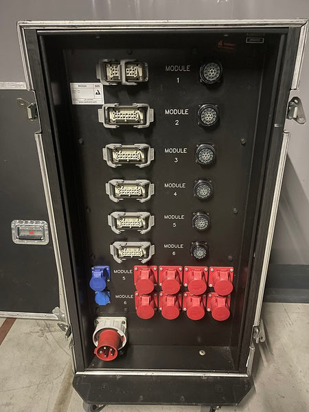 AED 24-Way Hoist Controller – CEE 63A, H16P/Soca I/O, Tour-Ready