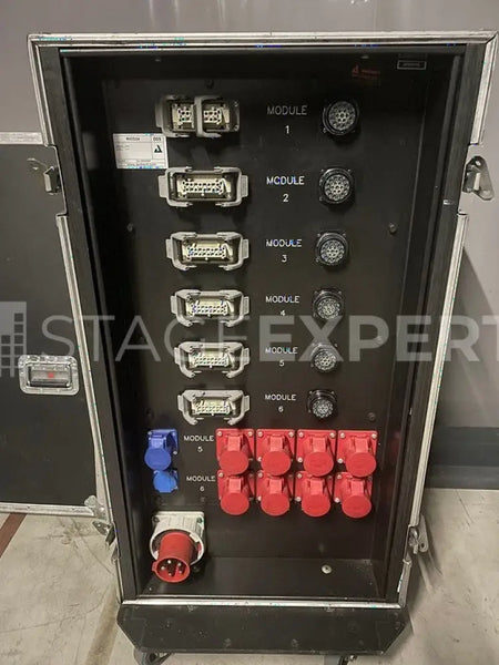 AED 24-Way Hoist Controller – CEE 63A, H16P/Soca I/O, Tour-Ready
