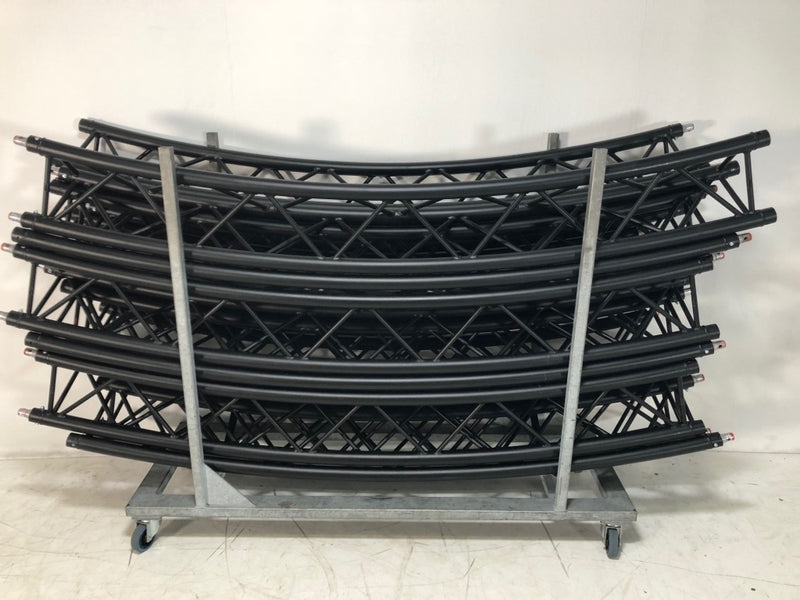 PROLYTE X-30 D Circle Truss 9 m, 12 Cuts – Black, with Dolly