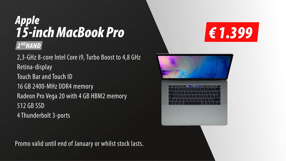 Apple MacBook Pro 15-inch i9, 16GB, 512GB SSD – Vega 20