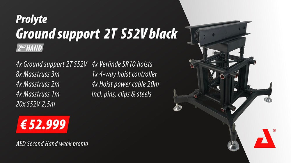PROLYTE Ground Support Set 2 Tonne S-52SV Black Rigging