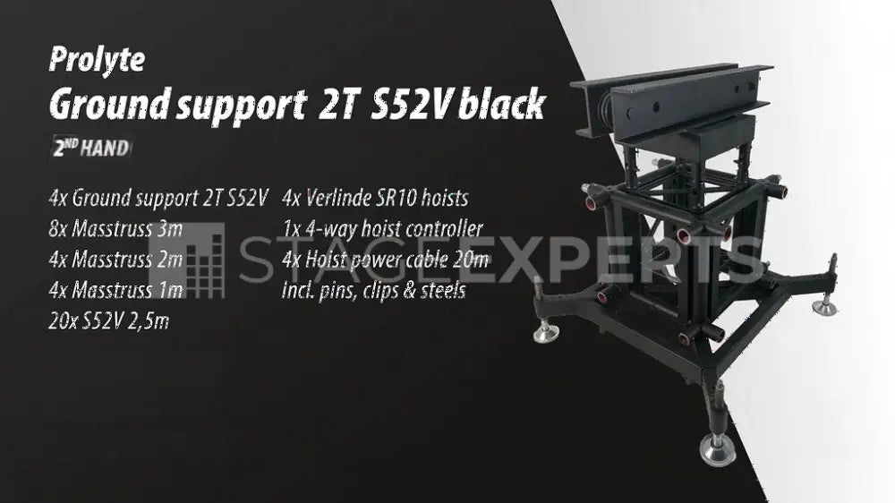 PROLYTE Ground Support Set 2 Tonne S-52SV Black Rigging