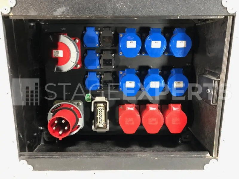 AED PSU CEE 63A Power Distro with Case, CEE32 & Schuko Outlets