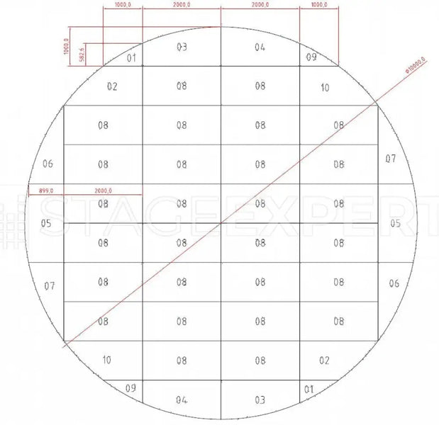 PROLYTE Round Stage 10m Circular Deck Set – 18 Sections