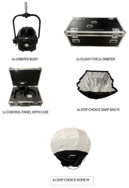 ARRI Orbiter Set 02 – 4x Orbiter with Domes & Snapbags