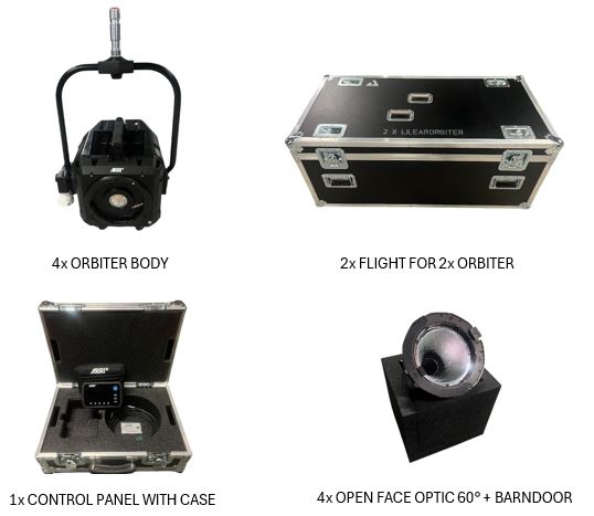 ARRI Orbiter Set 05 – 4x Orbiter with 60° Optics