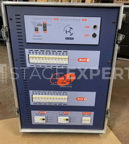 LSC E24 24‑Channel Dimmer with DMX and Socapex Outputs