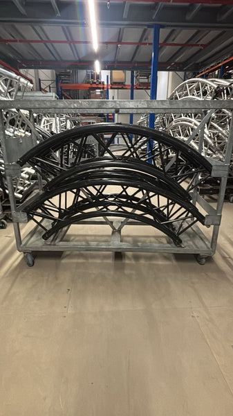 H30V 2 m Circle Truss, Black – 4 Sections with Dolly