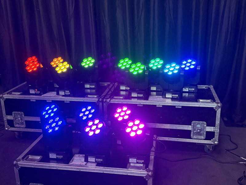 MC-107B2 Beamwash Moving Head Set | 2x 8‑way Cases