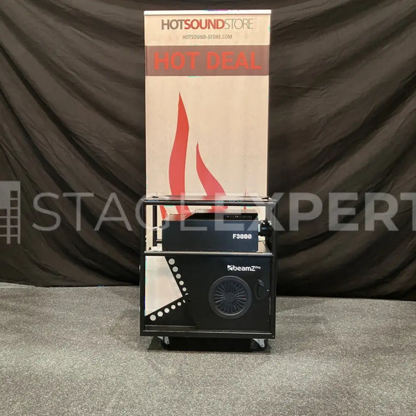 BeamZ Pro F3000 High-Power Haze Machine with Trolley – B-Stock