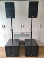 PRO DG Systems IT-A115F + M10 2 Subs/2 Tops PA Bundle
