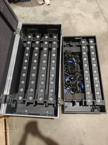 Showtec Active Sunstrip – 6-piece Set with Case & Cables