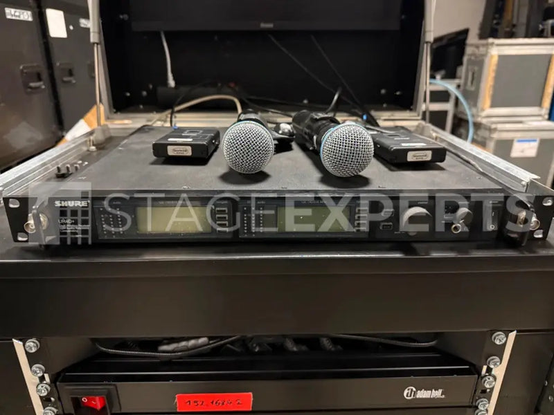 Shure UR4D+ Wireless System – Dual, 2x UR1 & 2x UR2