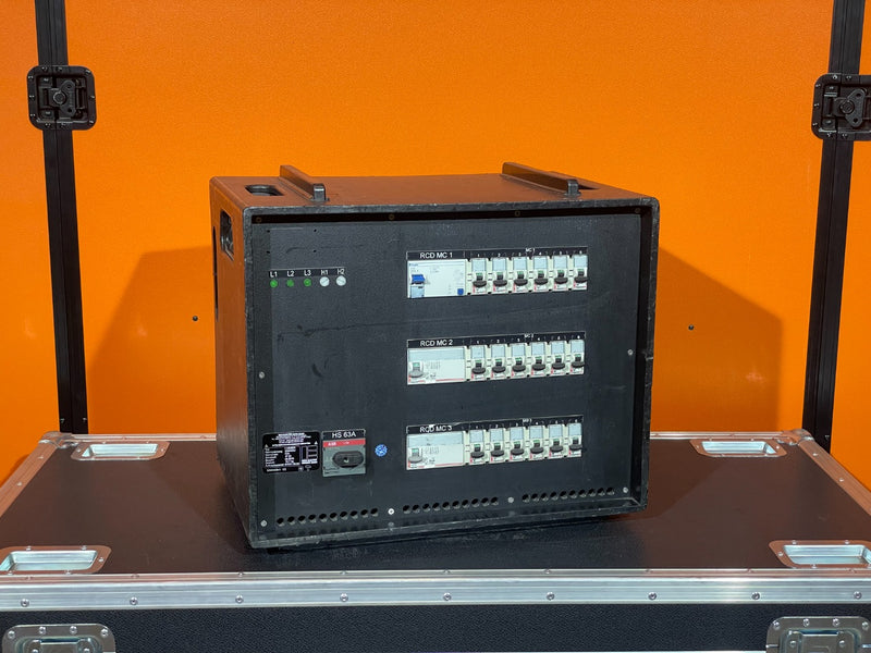 INDU-ELECTRIC 63A Distro: 3x Harting, 3x Schuko, Fan