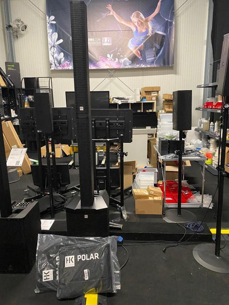 HK Audio Polar 12 Column PA System with 12-inch Subwoofer