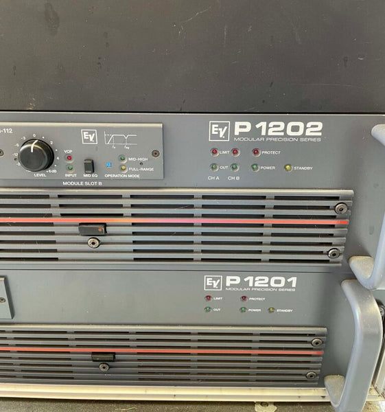 Electro-Voice P1201 & P1202 Power Amplifiers with M-112